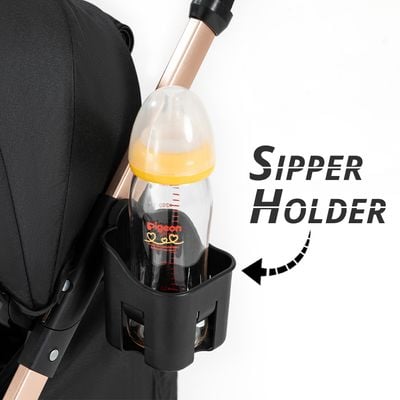 Eazy Kids Teknum Explorer Travel Stroller W/T Diaper Bag & Stroller Hooks - Black